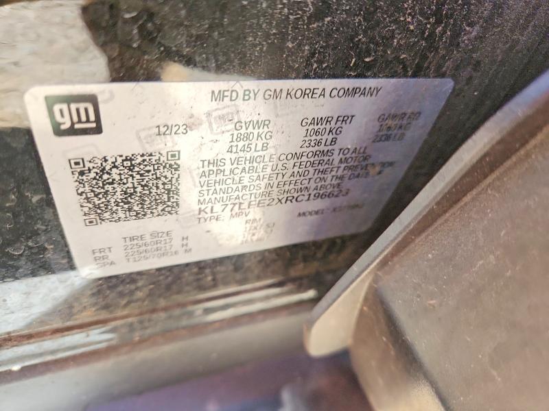 61508516 :رقم المزاد ، KL77LFE2XRC196623 vin ، 2024 Chevrolet Trax مزاد بيع