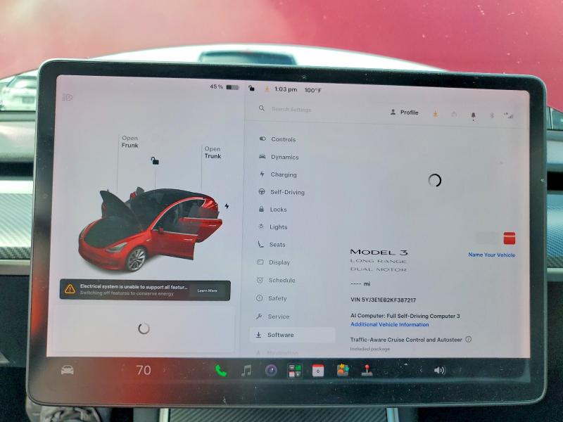 59775316 :رقم المزاد ، 5YJ3E1EB2KF387217 vin ، 2019 Tesla Model 3 مزاد بيع