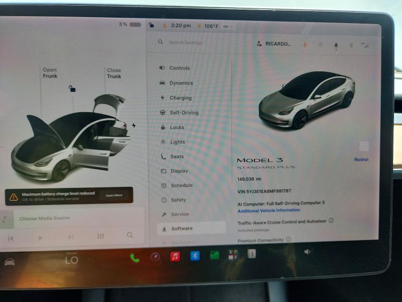 59708386 :رقم المزاد ، 5YJ3E1EA8MF981787 vin ، 2021 Tesla Model 3 مزاد بيع