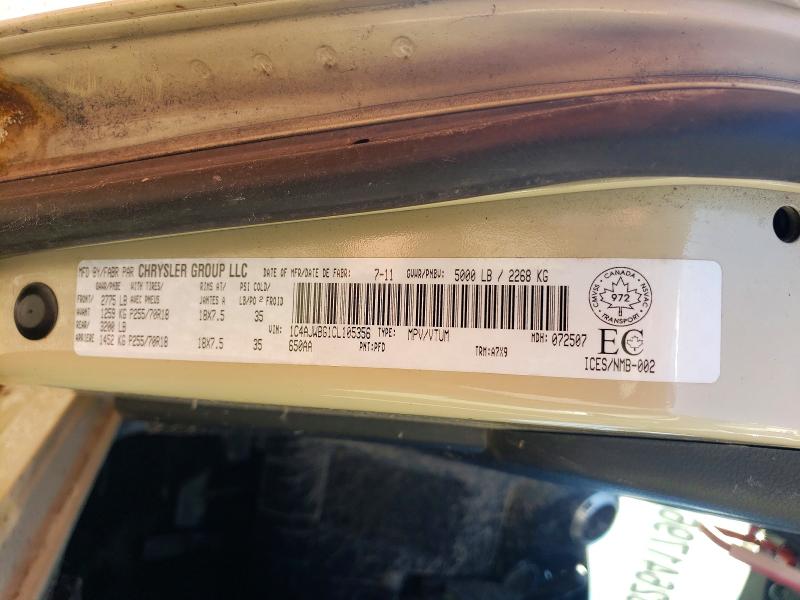 Продажа на аукционе авто 2012 Jeep Wrangler, vin: 1C4AJWBG1CL105356, номер лота: 62641796