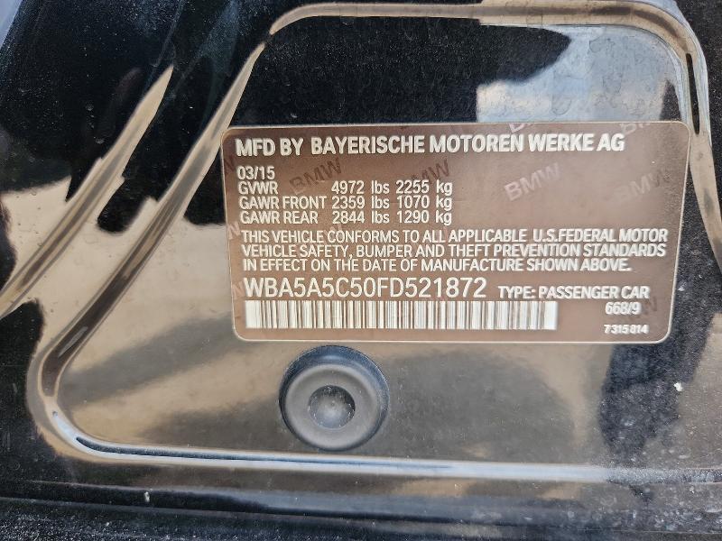 Aukcja sprzedaży 2015 Bmw 528, vin: WBA5A5C50FD521872, numer aukcji: 62798166