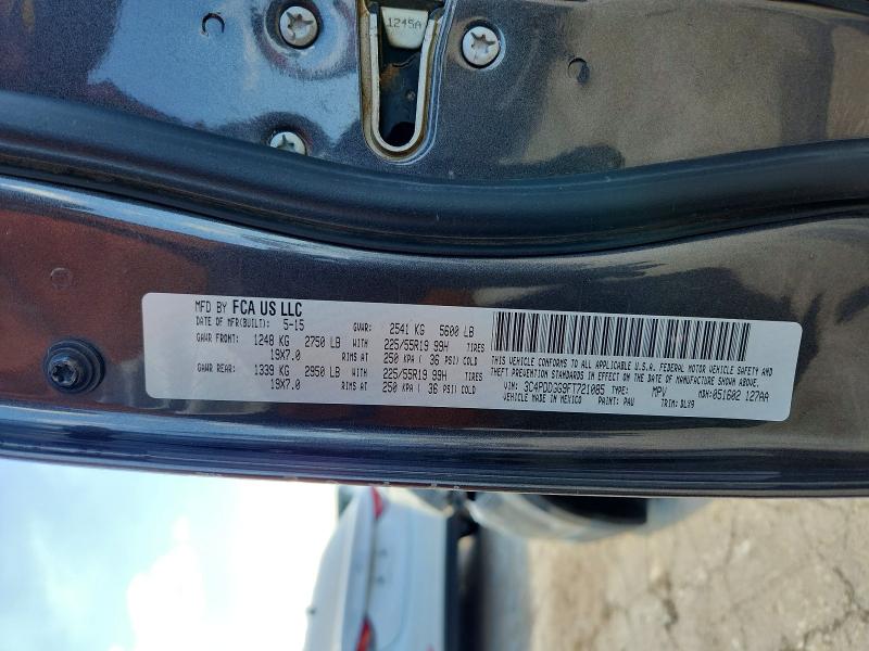 Продаж на аукціоні авто 2015 Dodge Journey, vin: 3C4PDDGG9FT721085, номер лоту: 59705566