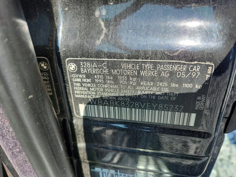 Продажа на аукционе авто 1997 Bmw 328, vin: WBABK8328VEY85232, номер лота: 62300376