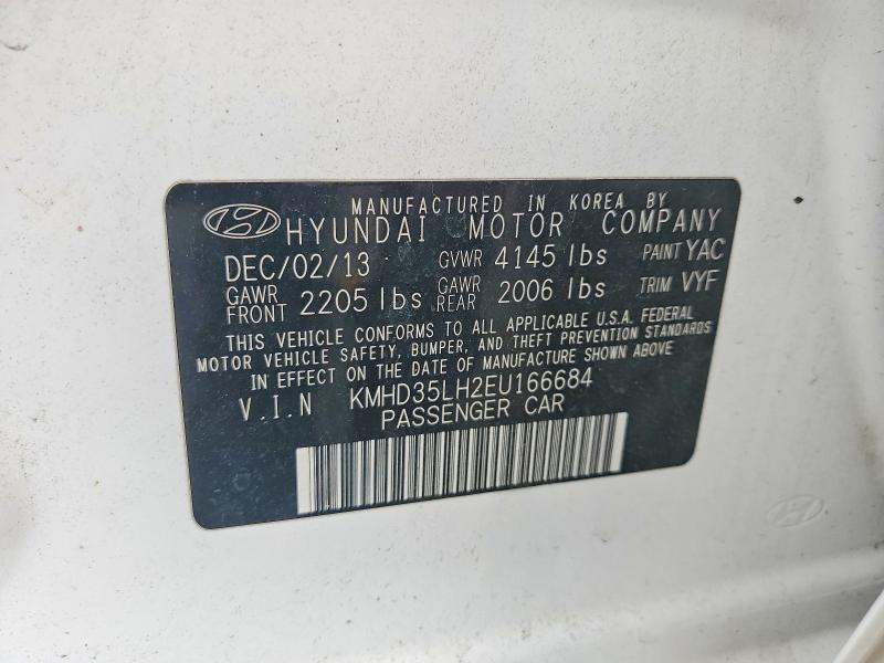 2014 Hyundai Elantra Gt მანქანა იყიდება აუქციონზე, vin: KMHD35LH2EU166684, აუქციონის ნომერი: 60746626