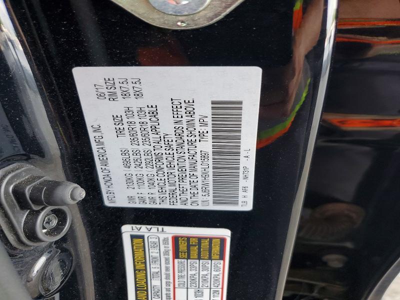 61491186 :رقم المزاد ، 5J6RW1H9XHL015897 vin ، 2017 Honda Cr-v مزاد بيع