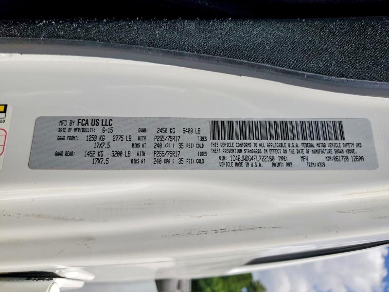 Продаж на аукціоні авто 2015 Jeep Wrangler Unlimited, vin: 1C4BJWDG4FL722160, номер лоту: 63047676