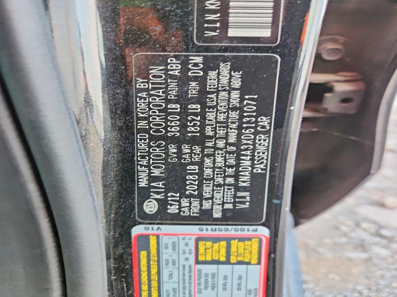 Продаж на аукціоні авто 2013 Kia Rio, vin: KNADM4A3XD6131071, номер лоту: 62012896