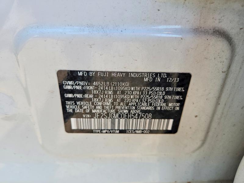 Продажа на аукционе авто 2014 Subaru Forester, vin: JF2SJGMC0EH547508, номер лота: 59881706