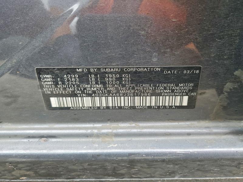 Продажа на аукционе авто 2018 Subaru Impreza, vin: 4S3GKAA68J3617986, номер лота: 61142606