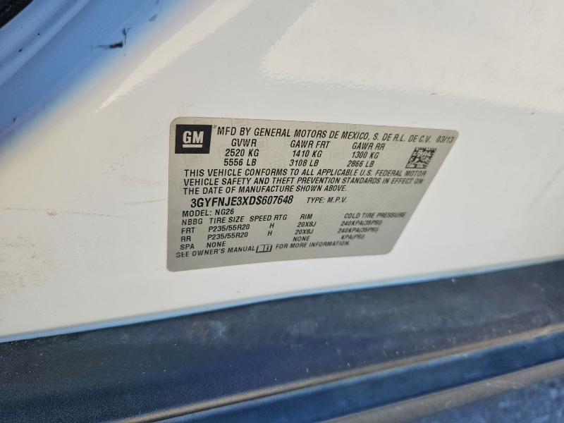 Продажа на аукционе авто 2013 Cadillac Srx, vin: 3GYFNJE3XDS607648, номер лота: 62353956