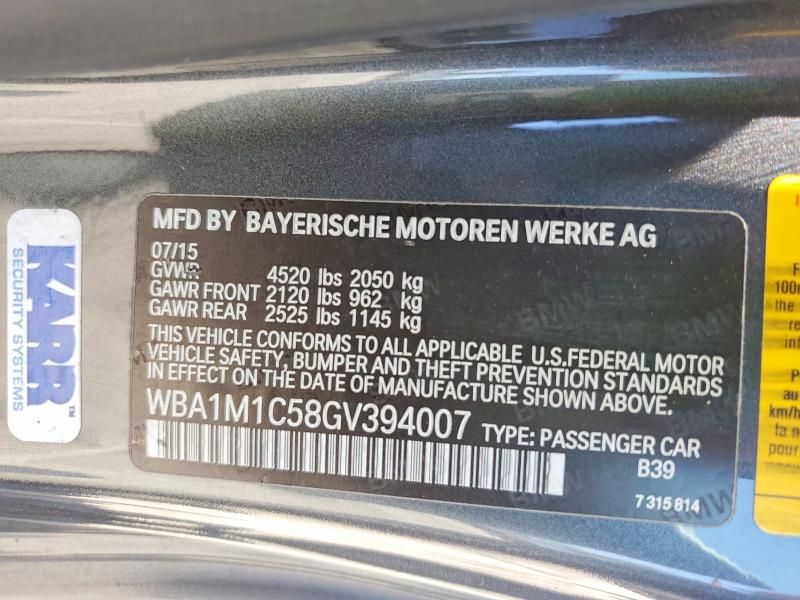 2016 Bmw M235i მანქანა იყიდება აუქციონზე, vin: WBA1M1C58GV394007, აუქციონის ნომერი: 61900746