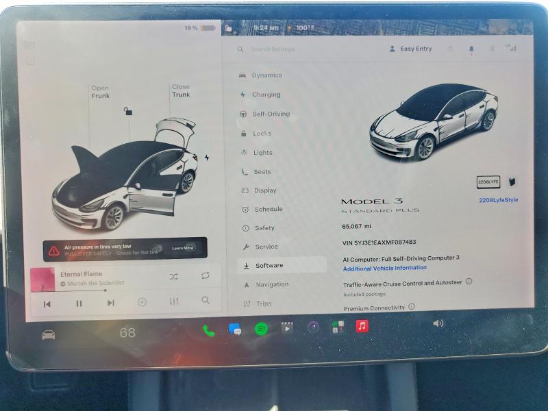 Aukcja sprzedaży 2021 Tesla Model 3, vin: 5YJ3E1EAXMF087483, numer aukcji: 59976036