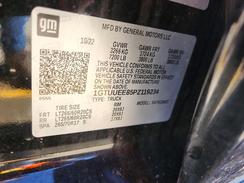 Продажа на аукционе авто 2023 Gmc Sierra, vin: 1GTUUEE85PZ119234, номер лота: 62087246