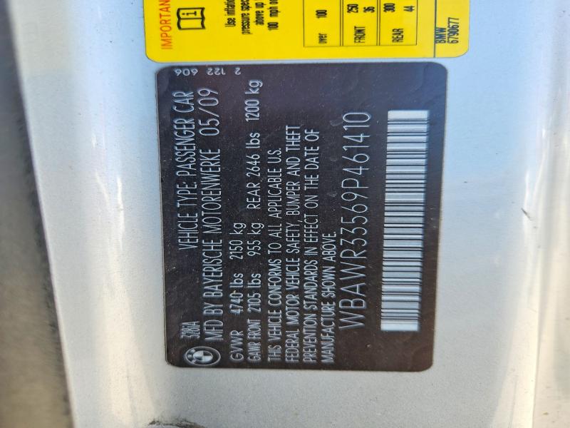 Auction sale of the 2009 Bmw 328i, vin: WBAWR33569P461410, lot number: 62906106