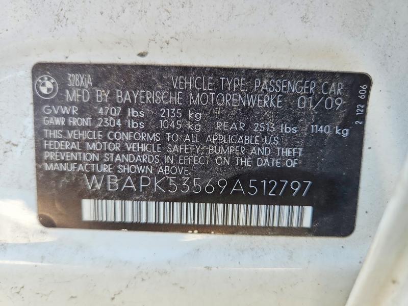 Продажа на аукционе авто 2009 Bmw 328, vin: WBAPK53569A512797, номер лота: 62458206