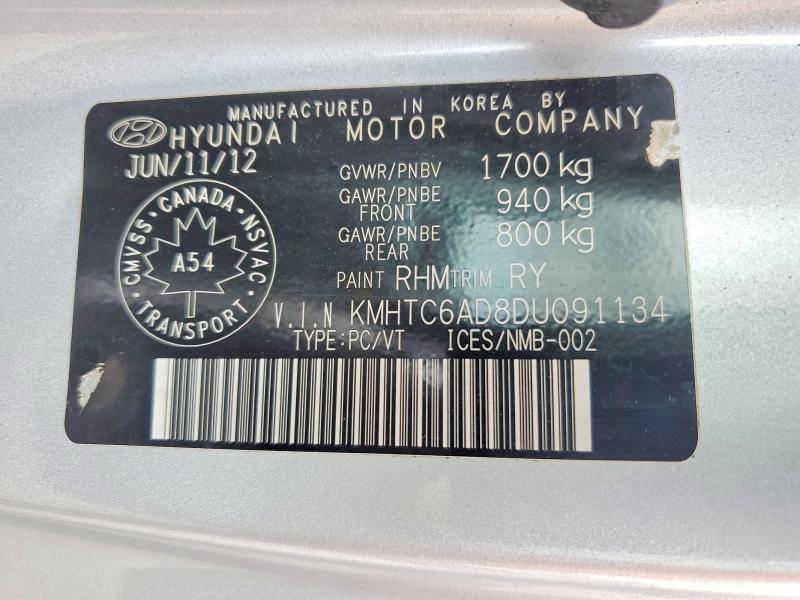 Aukcja sprzedaży 2013 Hyundai Veloster, vin: KMHTC6AD8DU091134, numer aukcji: 62085726