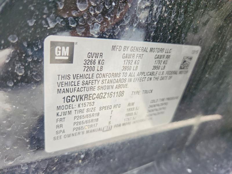 Aukcja sprzedaży 2016 Chevrolet Silverado, vin: 1GCVKREC4GZ161108, numer aukcji: 59345636