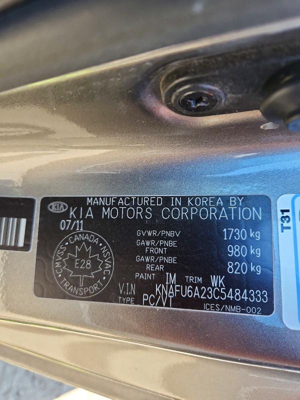 Продажа на аукционе авто 2012 Kia Forte, vin: KNAFU6A23C5484333, номер лота: 60121886