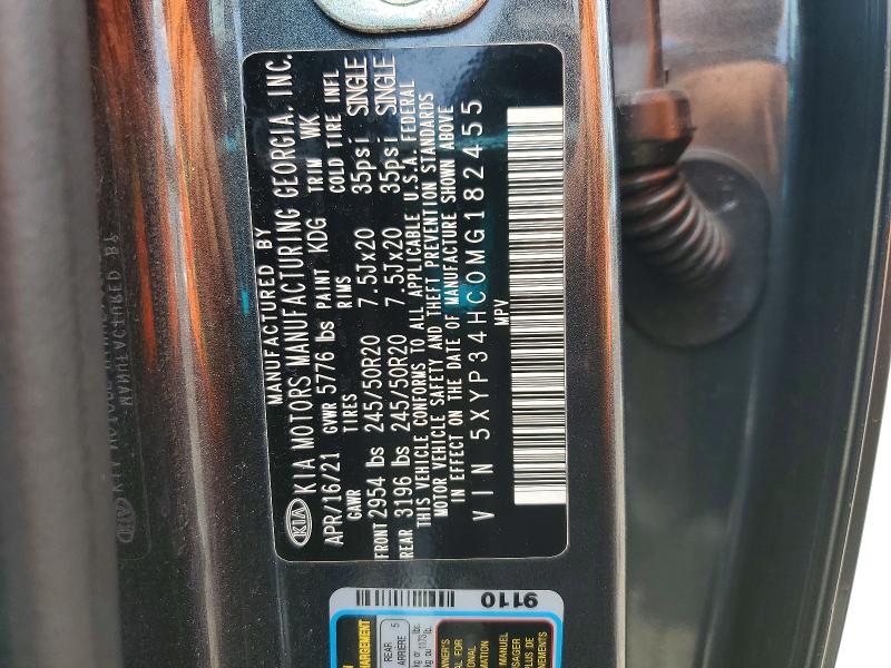 Продаж на аукціоні авто 2021 Kia Telluride, vin: 5XYP34HC0MG182455, номер лоту: 62457846