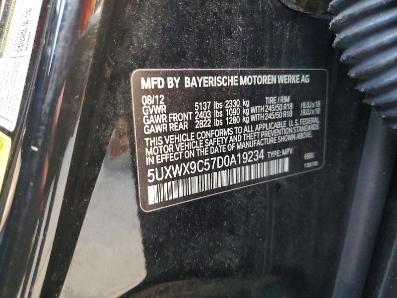 Продажа на аукционе авто 2013 Bmw X3, vin: 5UXWX9C57D0A19234, номер лота: 62424516