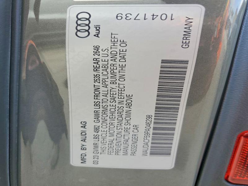 Aukcja sprzedaży 2023 Audi A5, vin: WAUDACF59PA046298, numer aukcji: 60072806