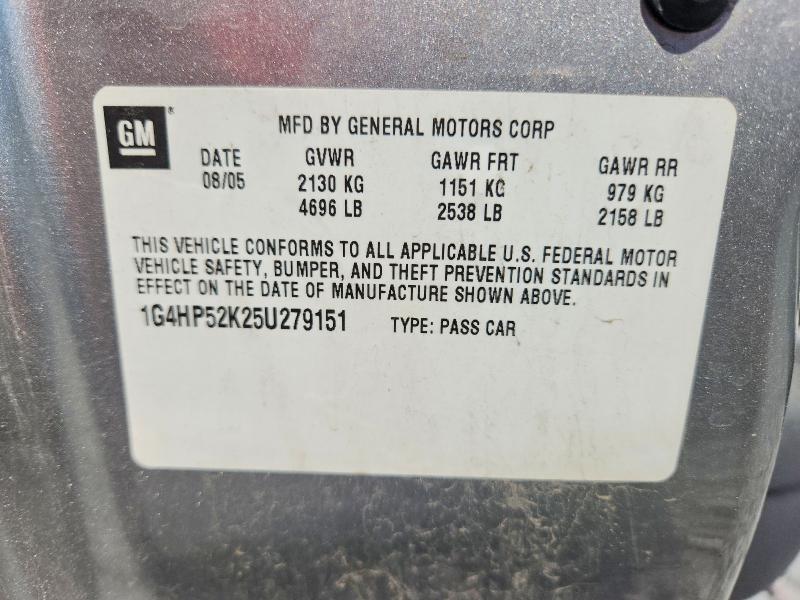 60682746 :رقم المزاد ، 1G4HP52K25U279151 vin ، 2005 Buick Lesabre مزاد بيع