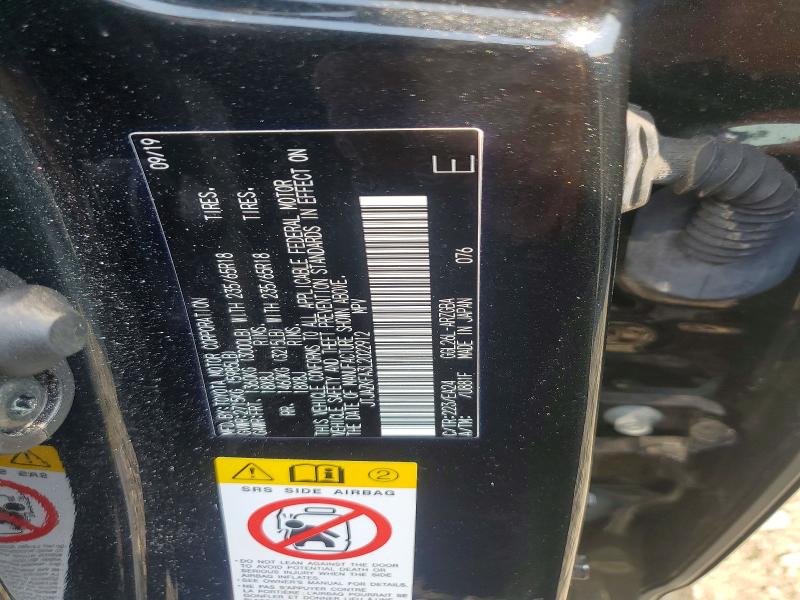 59232786 :رقم المزاد ، JTJAZKFA3L2022912 vin ، 2020 Lexus Rx 350l مزاد بيع