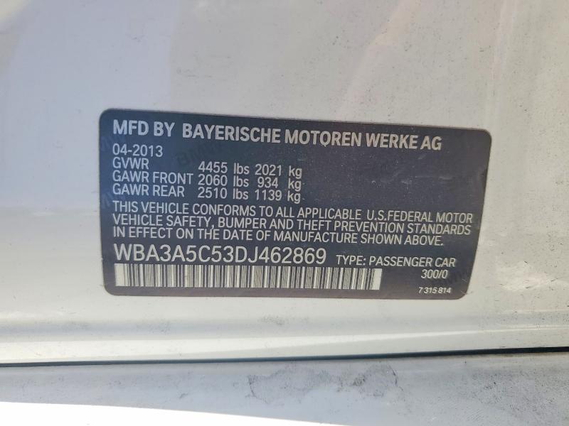 Aukcja sprzedaży 2013 Bmw 328, vin: WBA3A5C53DJ462869, numer aukcji: 63425086