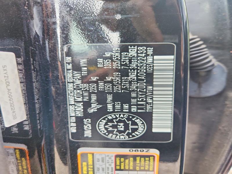 Продаж на аукціоні авто 2016 Hyundai Santa Fe Sport, vin: 5XYZUDLA0GG322438, номер лоту: 61200326