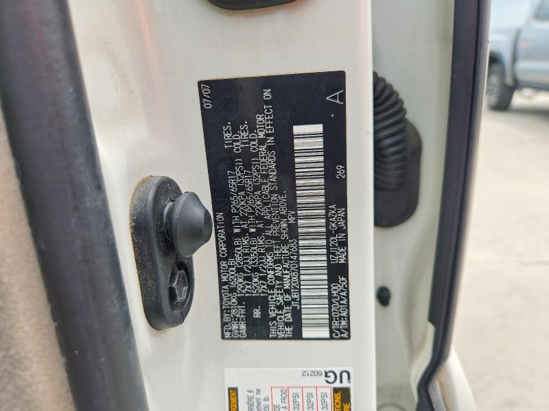 61577646 :رقم المزاد ، JTJBT20X870147683 vin ، 2007 Lexus Gx مزاد بيع