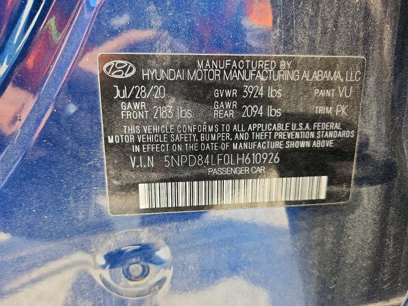 Продажа на аукционе авто 2020 Hyundai Elantra, vin: 5NPD84LF0LH610926, номер лота: 60051136