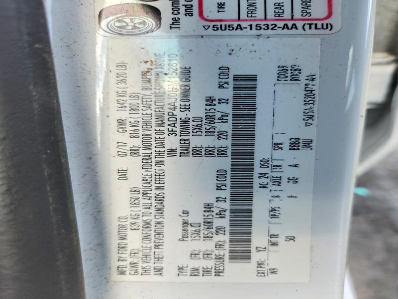 58357626 :رقم المزاد ، 3FADP4AJ0HM152810 vin ، 2017 Ford Fiesta مزاد بيع