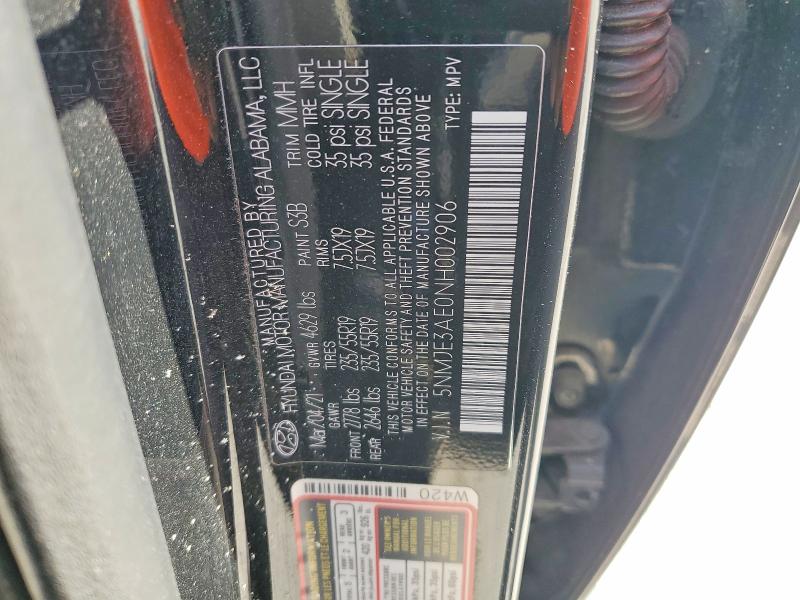 2022 Hyundai Tucson მანქანა იყიდება აუქციონზე, vin: 5NMJE3AE0NH002906, აუქციონის ნომერი: 62492136