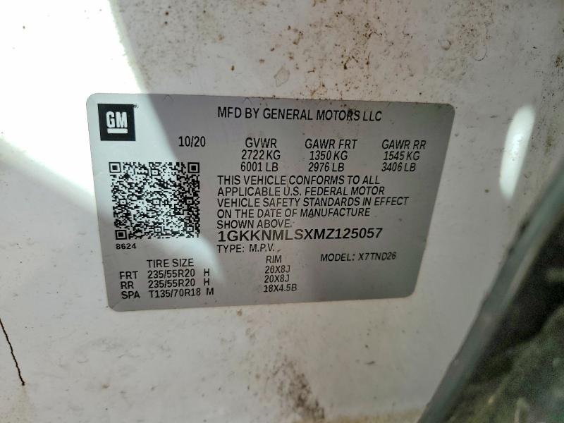 Продаж на аукціоні авто 2021 Gmc Acadia, vin: 1GKKNMLSXMZ125057, номер лоту: 59374206