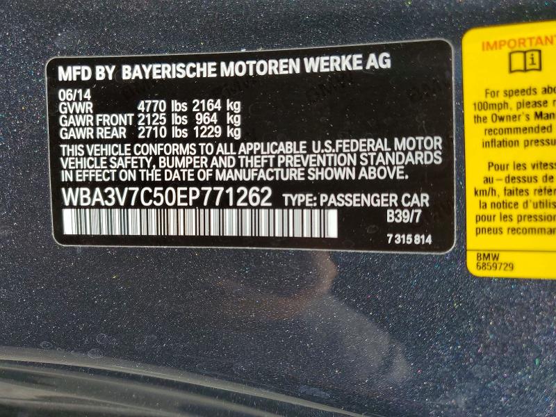 2014 Bmw 428 მანქანა იყიდება აუქციონზე, vin: WBA3V7C50EP771262, აუქციონის ნომერი: 59705576