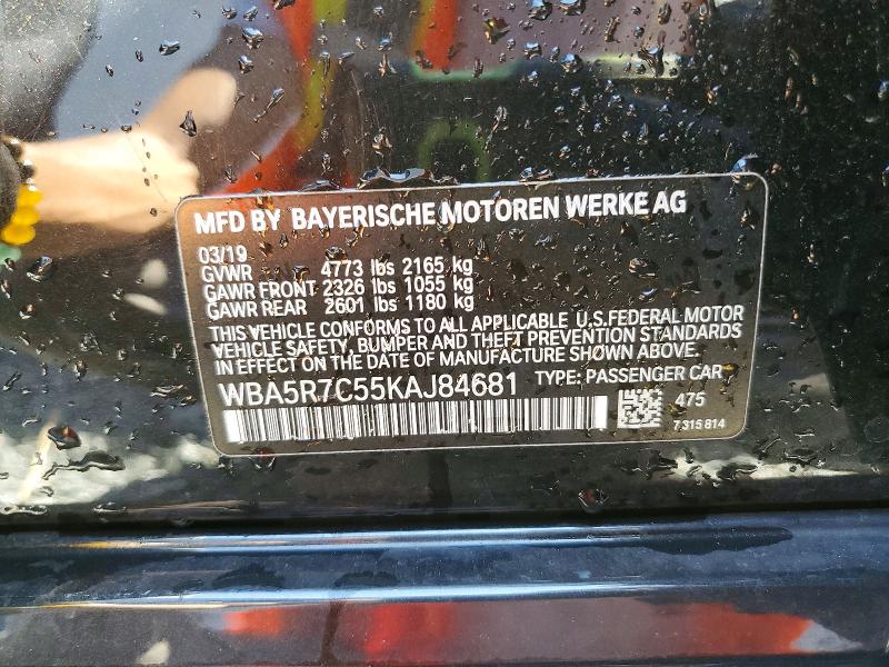 Продажа на аукционе авто 2019 Bmw 330xi, vin: WBA5R7C55KAJ84681, номер лота: 61785996