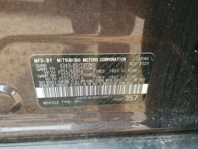 Aukcja sprzedaży 2021 Mitsubishi Outlander Sport, vin: JA4ARUAU0MU006411, numer aukcji: 61217516