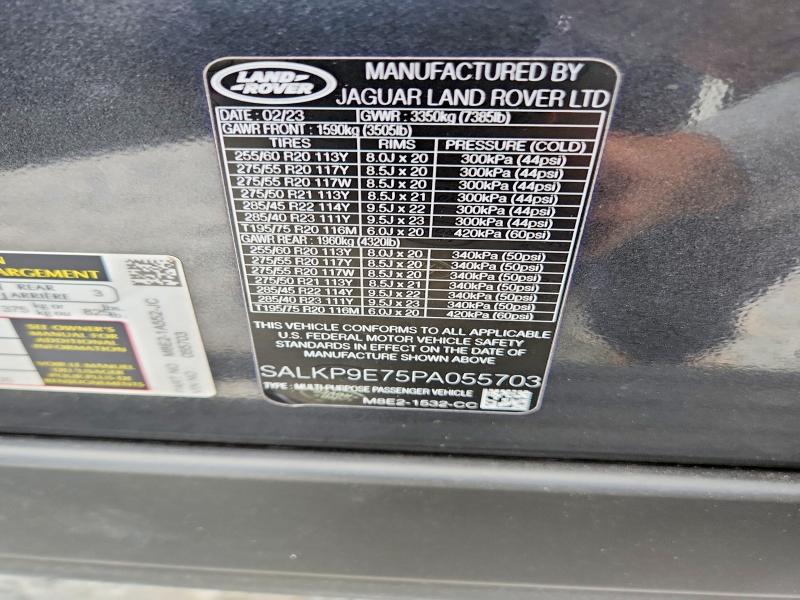 62862666 :رقم المزاد ، SALKP9E75PA055703 vin ، 2023 Land Rover Range Rover مزاد بيع