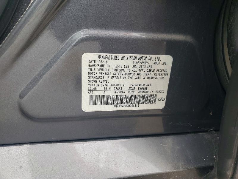 2016 Infiniti Q50 მანქანა იყიდება აუქციონზე, vin: JN1EV7AP9GM304512, აუქციონის ნომერი: 63875806