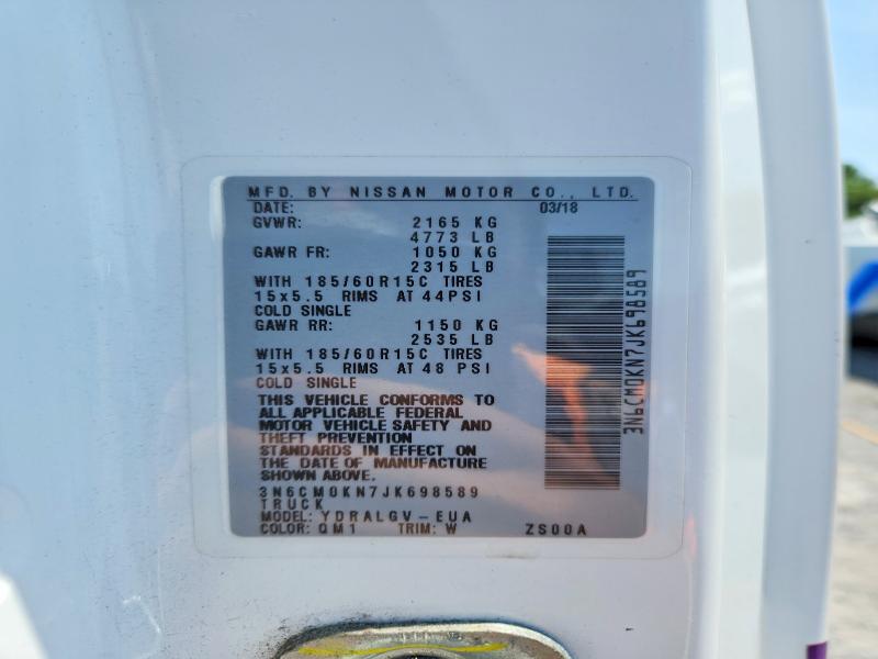 Aukcja sprzedaży 2018 Nissan Nv200, vin: 3N6CM0KN7JK698589, numer aukcji: 60848176