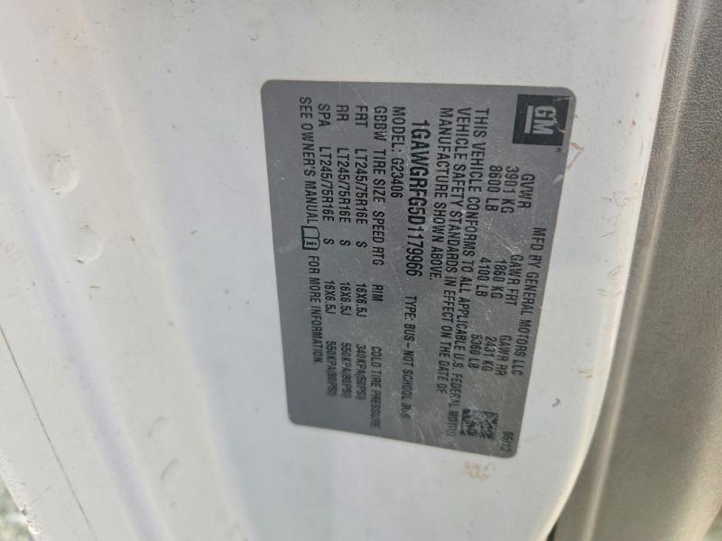Aukcja sprzedaży 2013 Chevrolet Express G2500, vin: 1GAWGRFG5D1179966, numer aukcji: 60042046