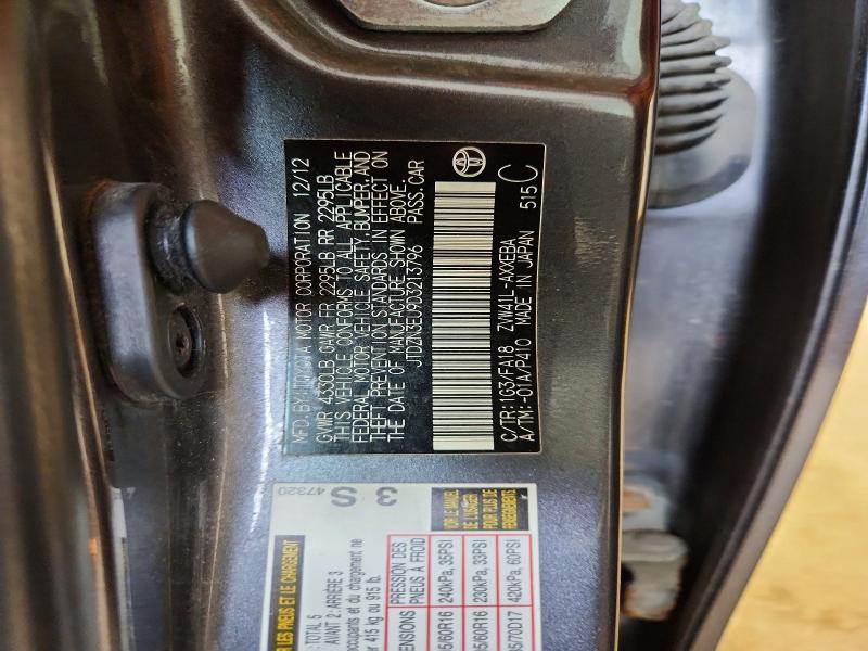 61531196 :رقم المزاد ، JTDZN3EU9D3213796 vin ، 2013 Toyota Prius Base 4d Hatchb مزاد بيع