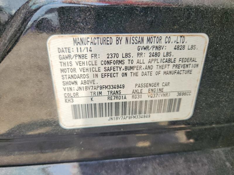 Aukcja sprzedaży 2015 Infiniti Q50, vin: JN1BV7AP9FM334949, numer aukcji: 62790776