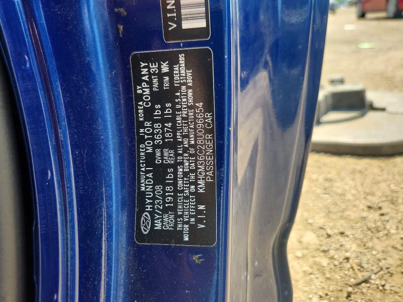 Продаж на аукціоні авто 2008 Hyundai Accent, vin: KMHCM36C28U096654, номер лоту: 60233686