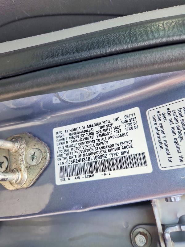 60439126 :رقم المزاد ، 5J6RE4H34BL109992 vin ، 2011 Honda Cr-v مزاد بيع