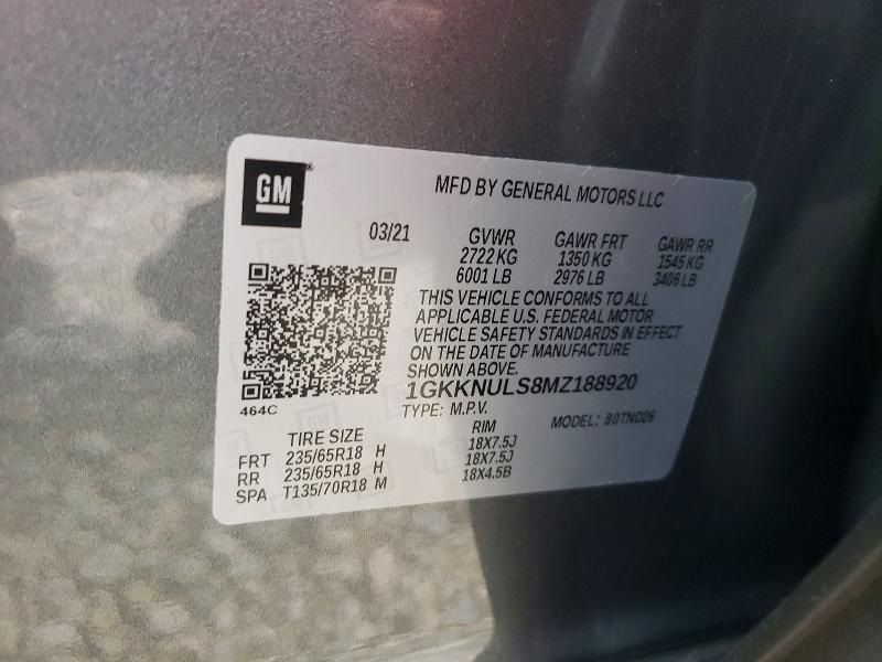 Продаж на аукціоні авто 2021 Gmc Acadia, vin: 1GKKNULS8MZ188920, номер лоту: 60220066