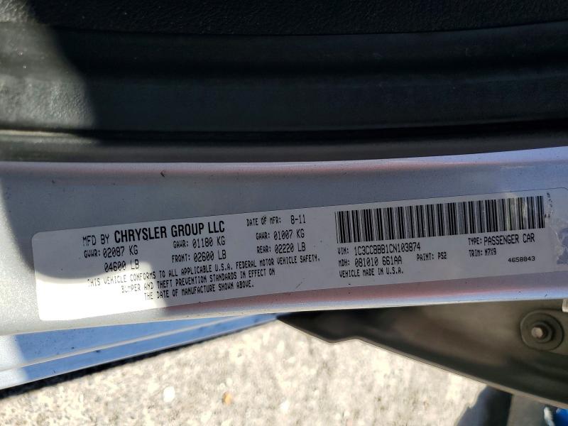 Продажа на аукционе авто 2012 Chrysler 200, vin: 1C3CCBBB1CN103874, номер лота: 63351986