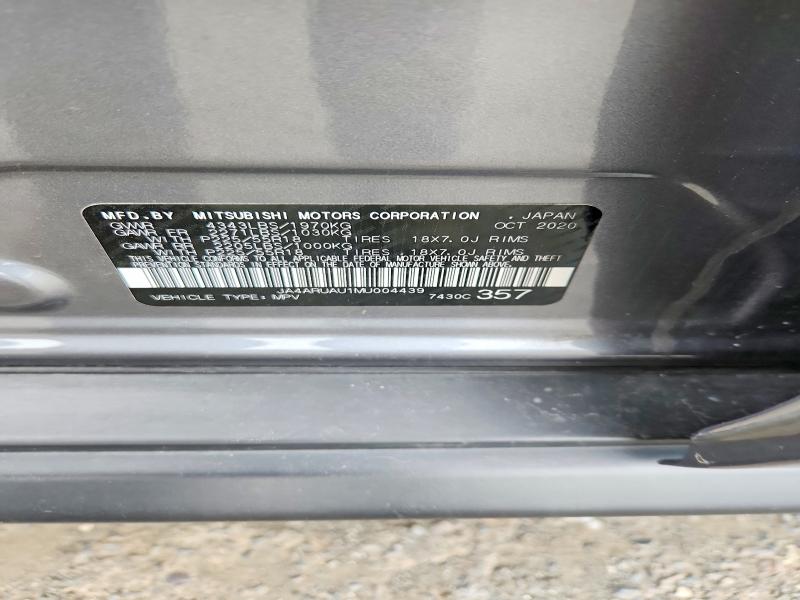 Auction sale of the 2021 Mitsubishi Outlander Sport, vin: JA4ARUAU1MU004439, lot number: 59778806