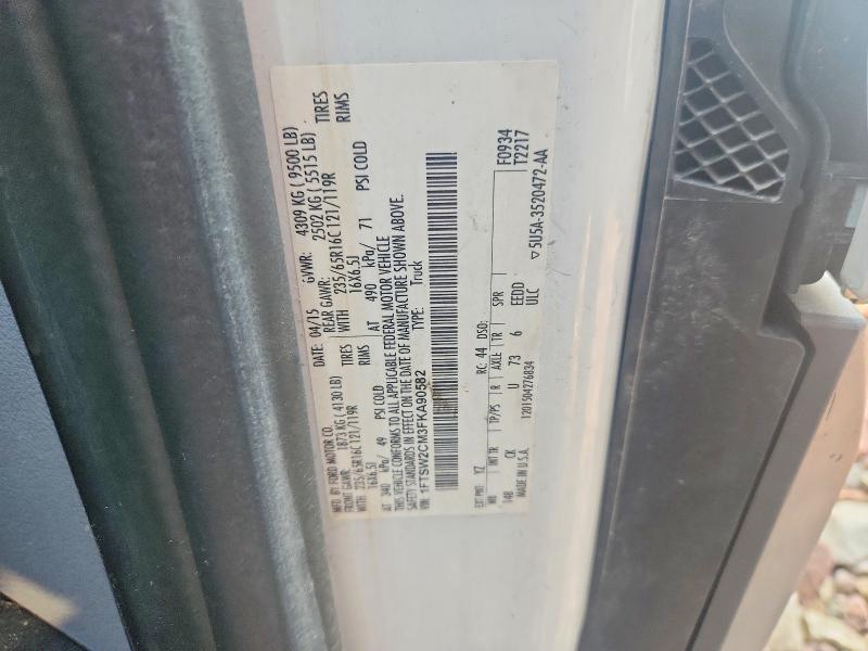 2015 Ford Transit მანქანა იყიდება აუქციონზე, vin: 1FTSW2CM3FKA90582, აუქციონის ნომერი: 61623566
