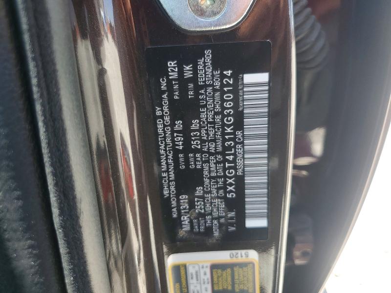 Auction sale of the 2019 Kia Optima, vin: 5XXGT4L31KG360124, lot number: 59355756